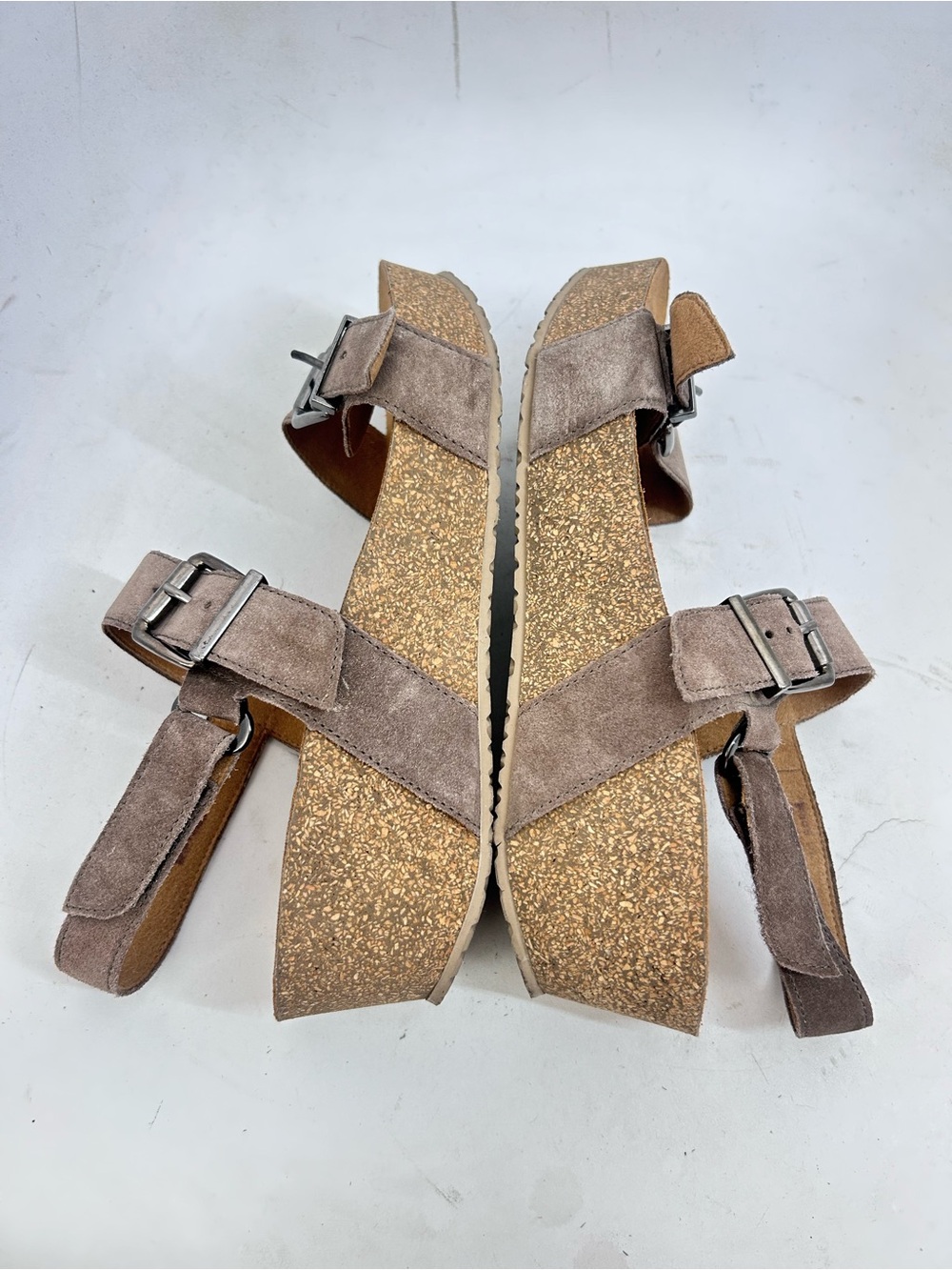 Gabor Torba Comfort Cork Wedge Sandal Buckle Straps Size UK 5.5 US 8 Taupe - Picture 9 of 12